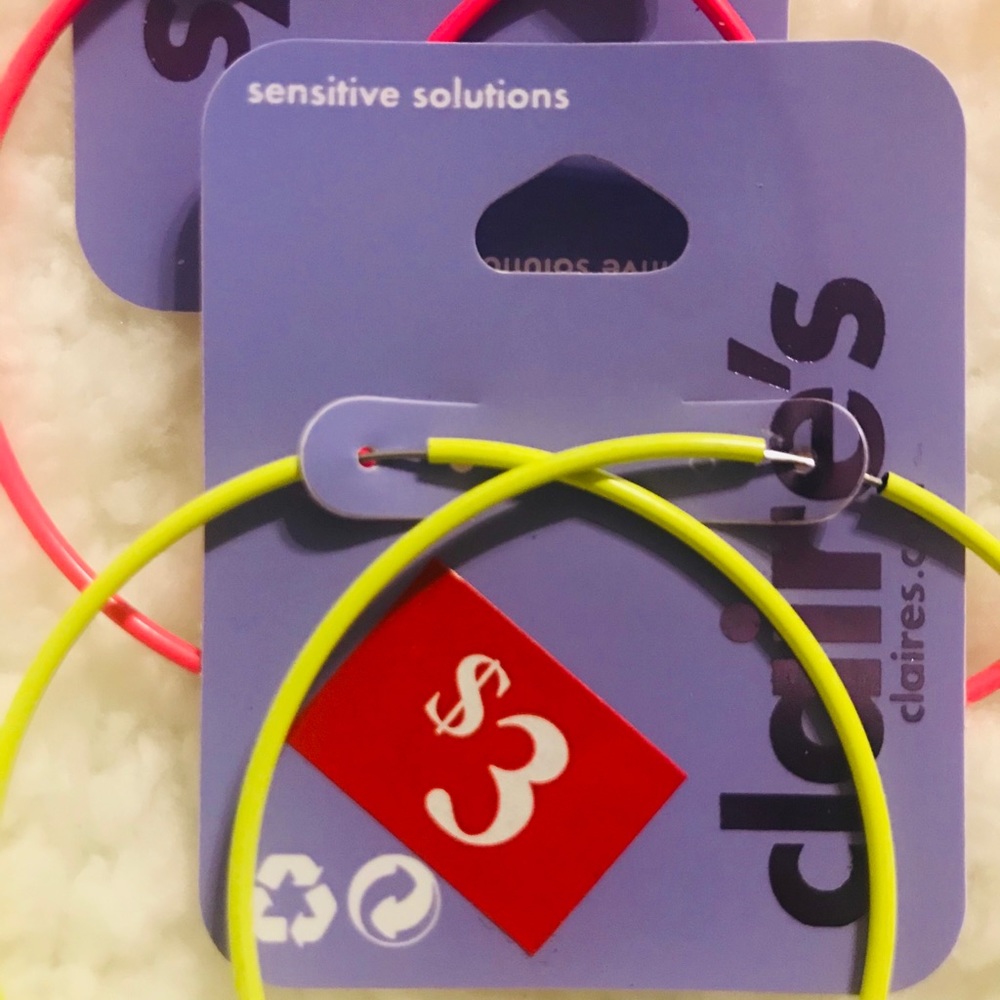 Claire’s closeout hoop earrings